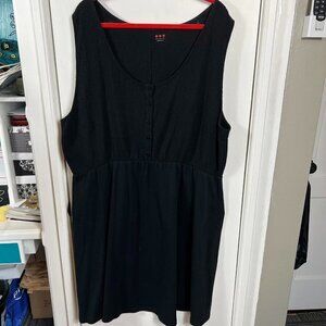 Three Dots black sleeveless a-line knee length dress.  Size L